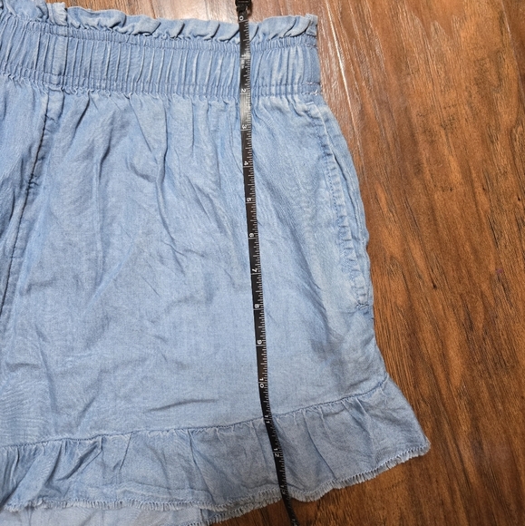 Aerie Chambray Medium Blue Pull On Shorts - Picture 7 of 12